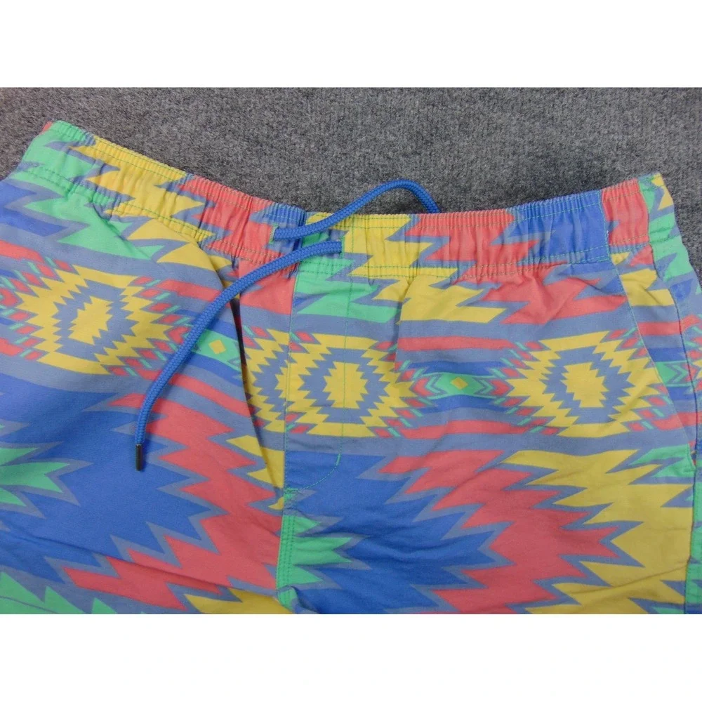 Rowdy Gentleman Swim Trunks Mens XL Multicolor‎ Aztec Geometric Shorts